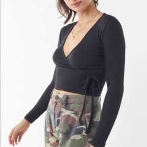 UO Winston Wrap Cropped Top